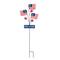 Glitzhome® 42" Patriotic Welcome Metal Flags Yard Stake